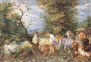 BRUEGHEL, Jan the Elder The Animals Entering the Ark  fggf Germany oil painting reproduction